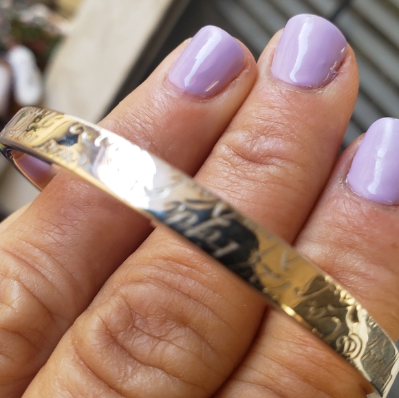 Tiffany &Co.sterling Silver Notes Script Bangle - Picture 3 of 9